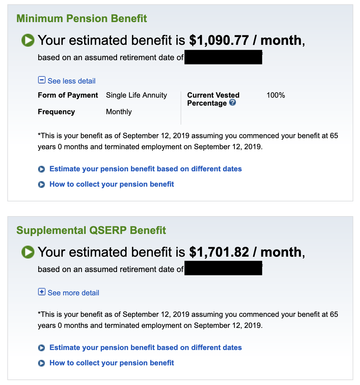 Where to find QSERP Benefit Eligibility