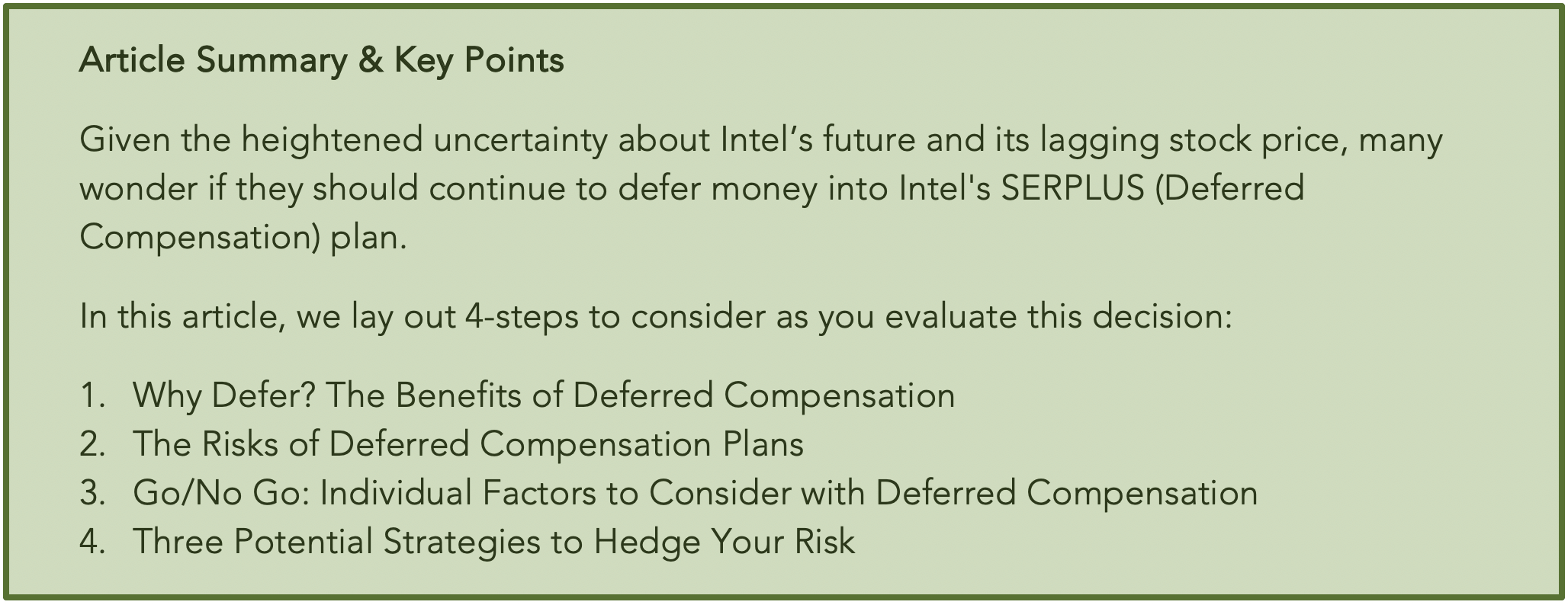Intel Serplus Elections 2020 4 Steps To Consider Given The Recent Company Uncertainty Cordant Wealth Partners